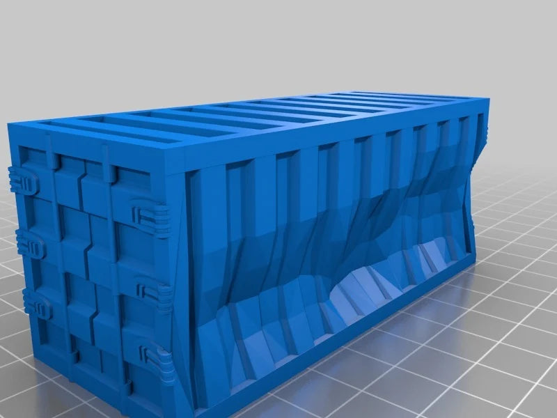 O-Scale Damaged Conex Container