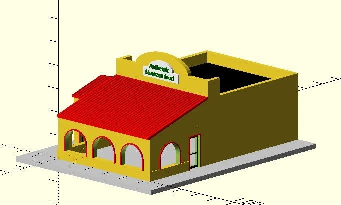 N Scale Mexican Restaurant