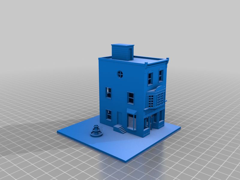 N Scale House with Water Feature