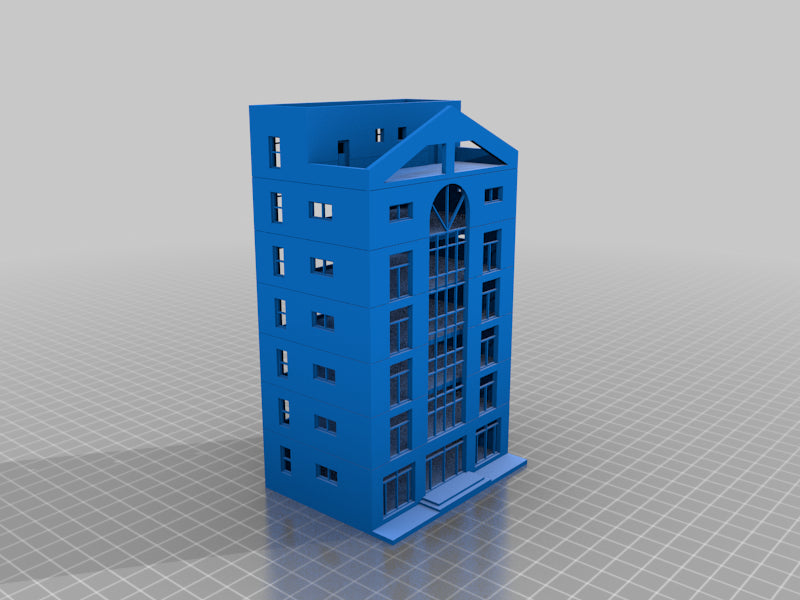 N Scale City Shopping Mall "Tall"