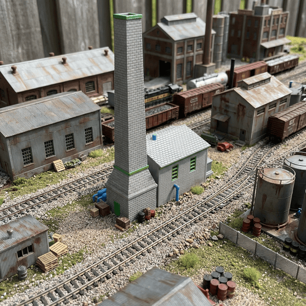 N Scale Industrial Boiler Building