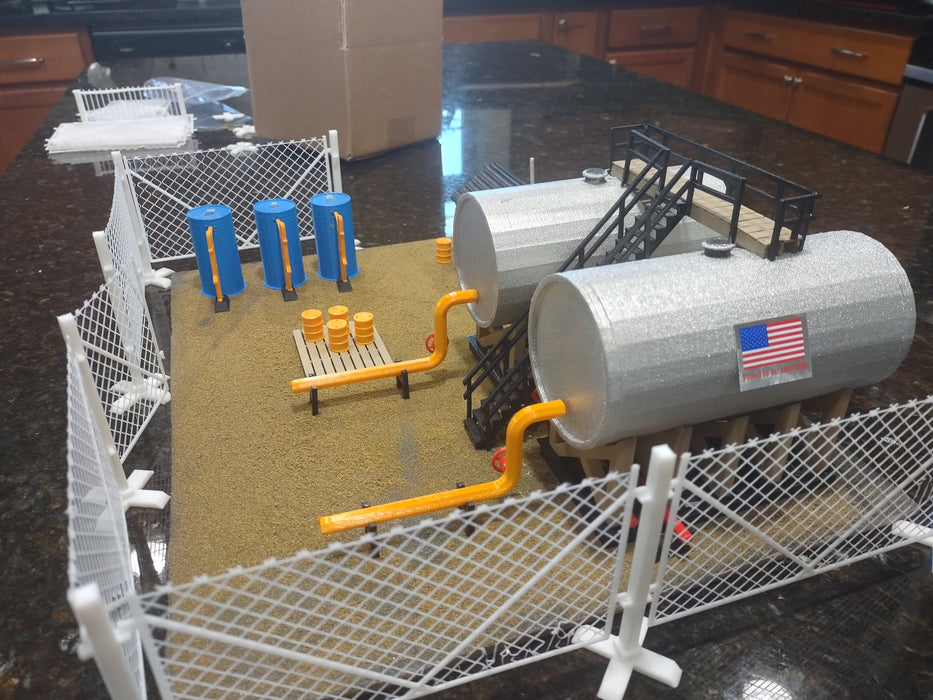Ho Scale Oil Rig HO Scale Oil Distribution Station — Print Station 3d