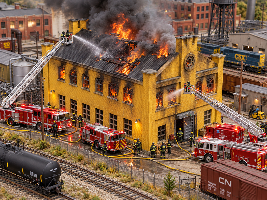 N Scale  Brick Warehouse