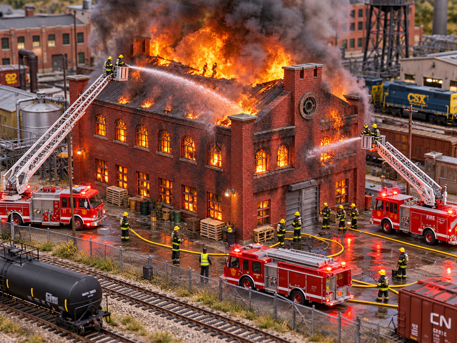 N Scale  Brick Warehouse
