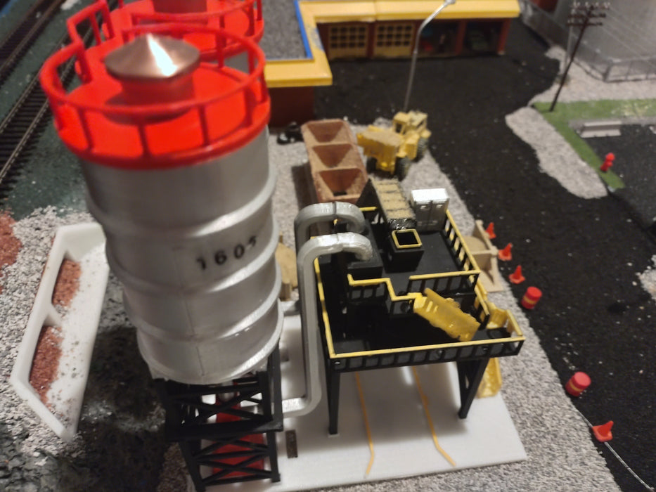 HO Scale Concrete Plant — Print Station 3d