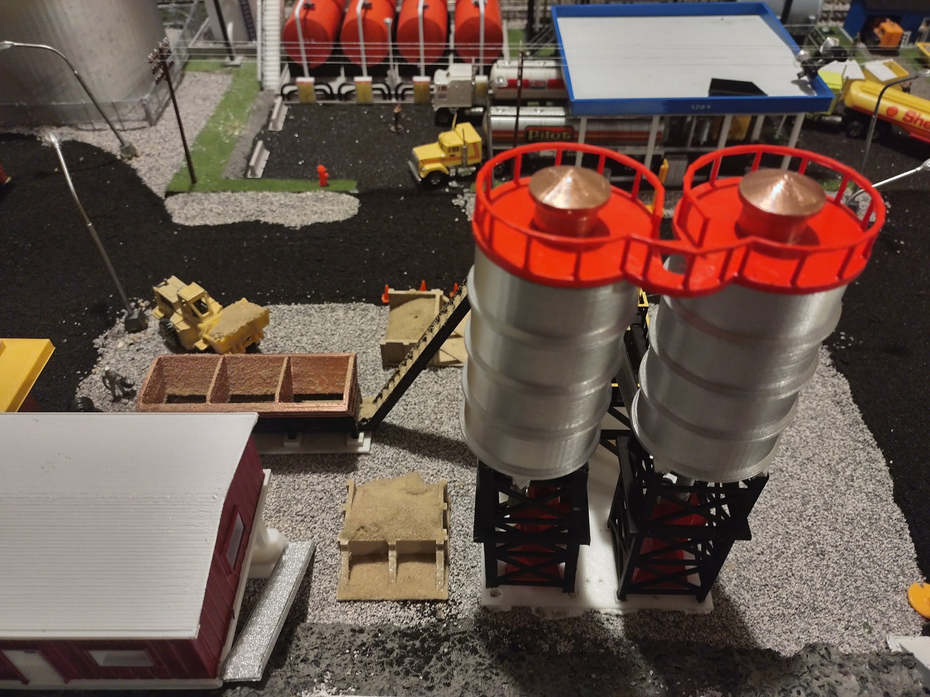 HO Scale Concrete Plant — Print Station 3d