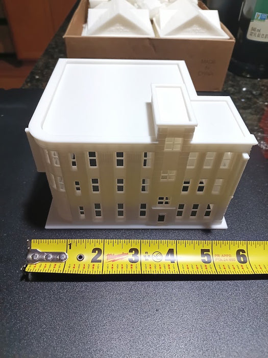 N Scale Large Urban Bank Building