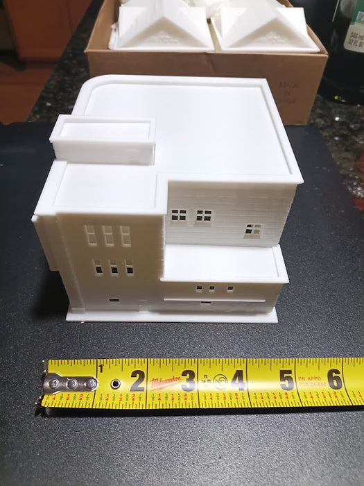 N Scale Large Urban Bank Building
