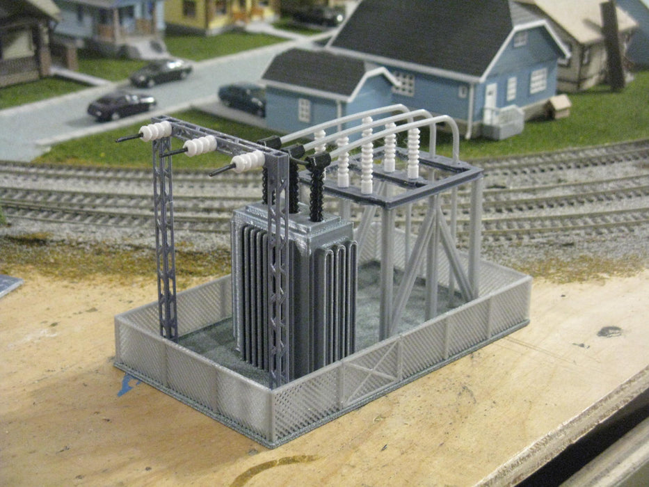 O-Scale Power Transformer Station