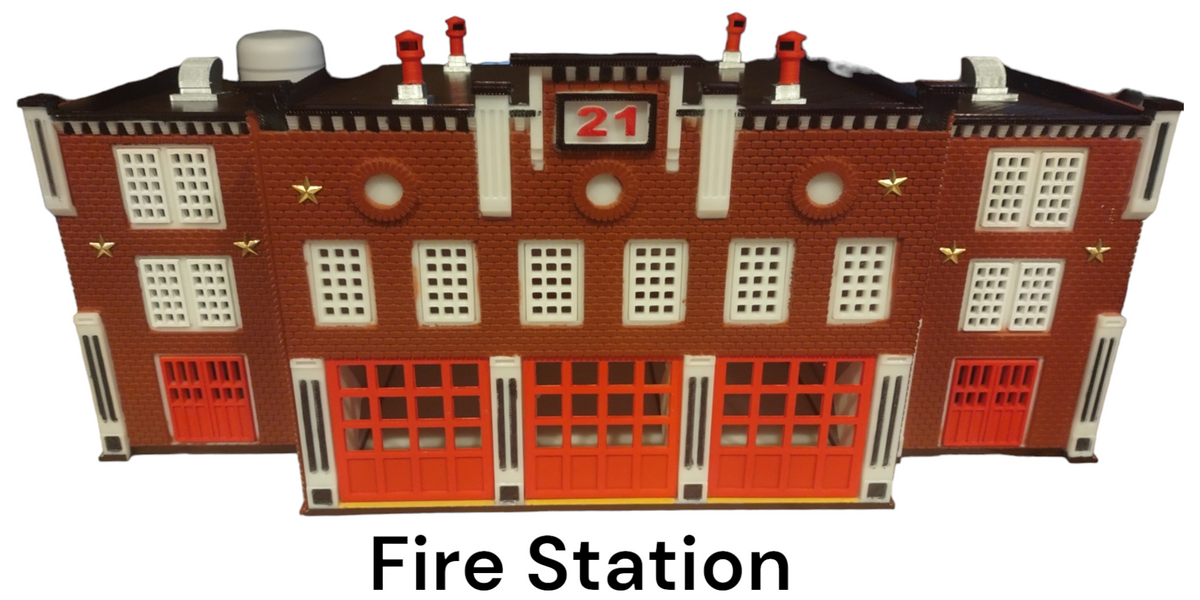 O Scale Fire Station 21 — Print Station 3d