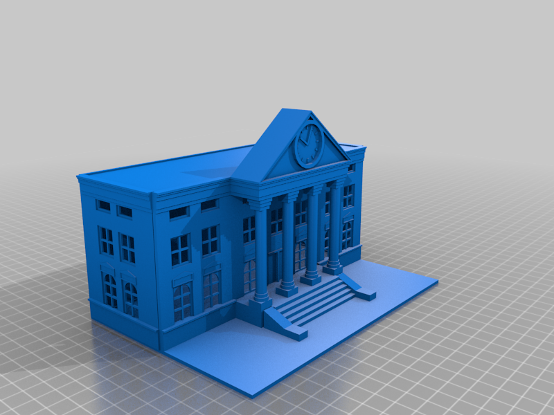 N Scale Hill Valley Court House