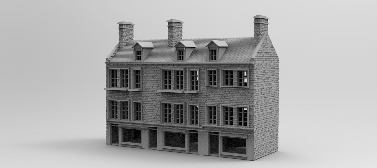 N-Scale Crossroads Retail/Apartments