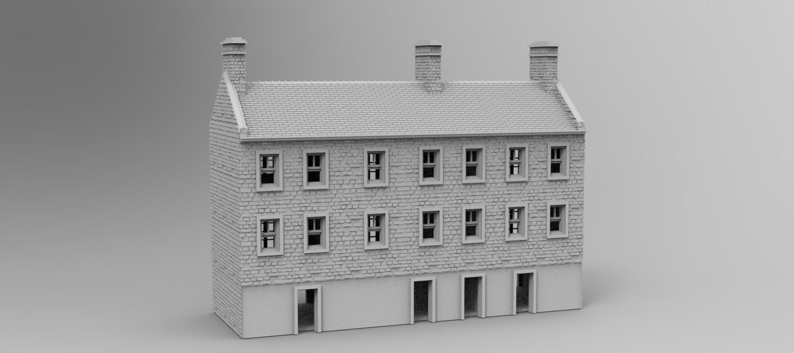 N-Scale Crossroads Retail/Apartments
