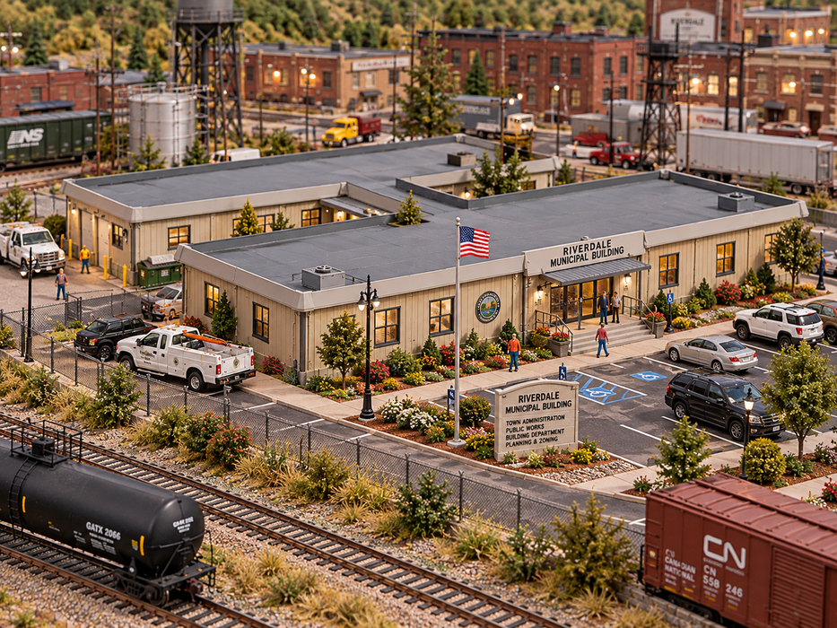 N Scale City Municiple Building ( Large )