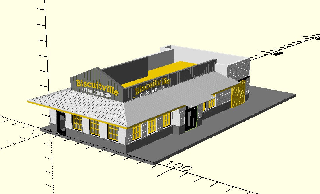N Scale Biscuitville Building