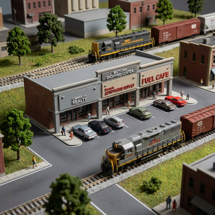 N Scale Midtown Shopping Center