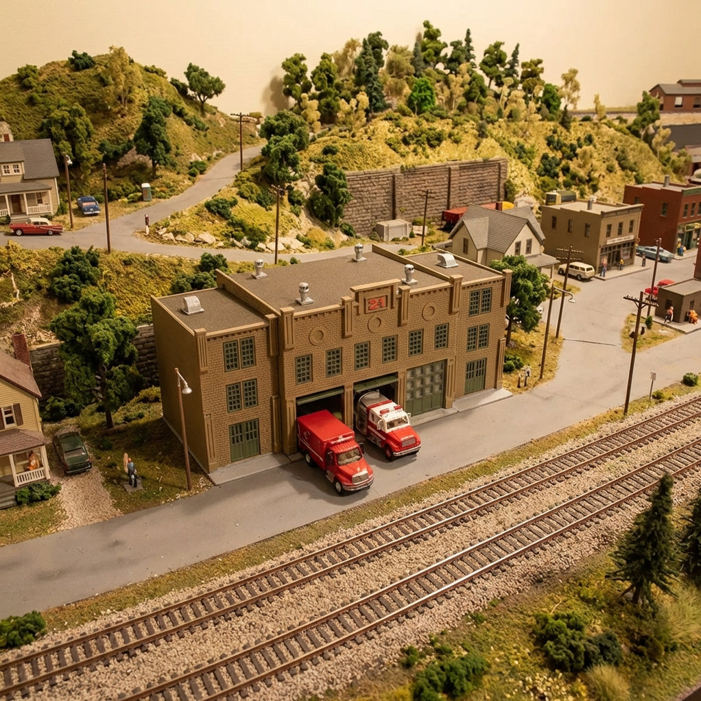 HO Scale Fire Station 21 — Print Station 3d