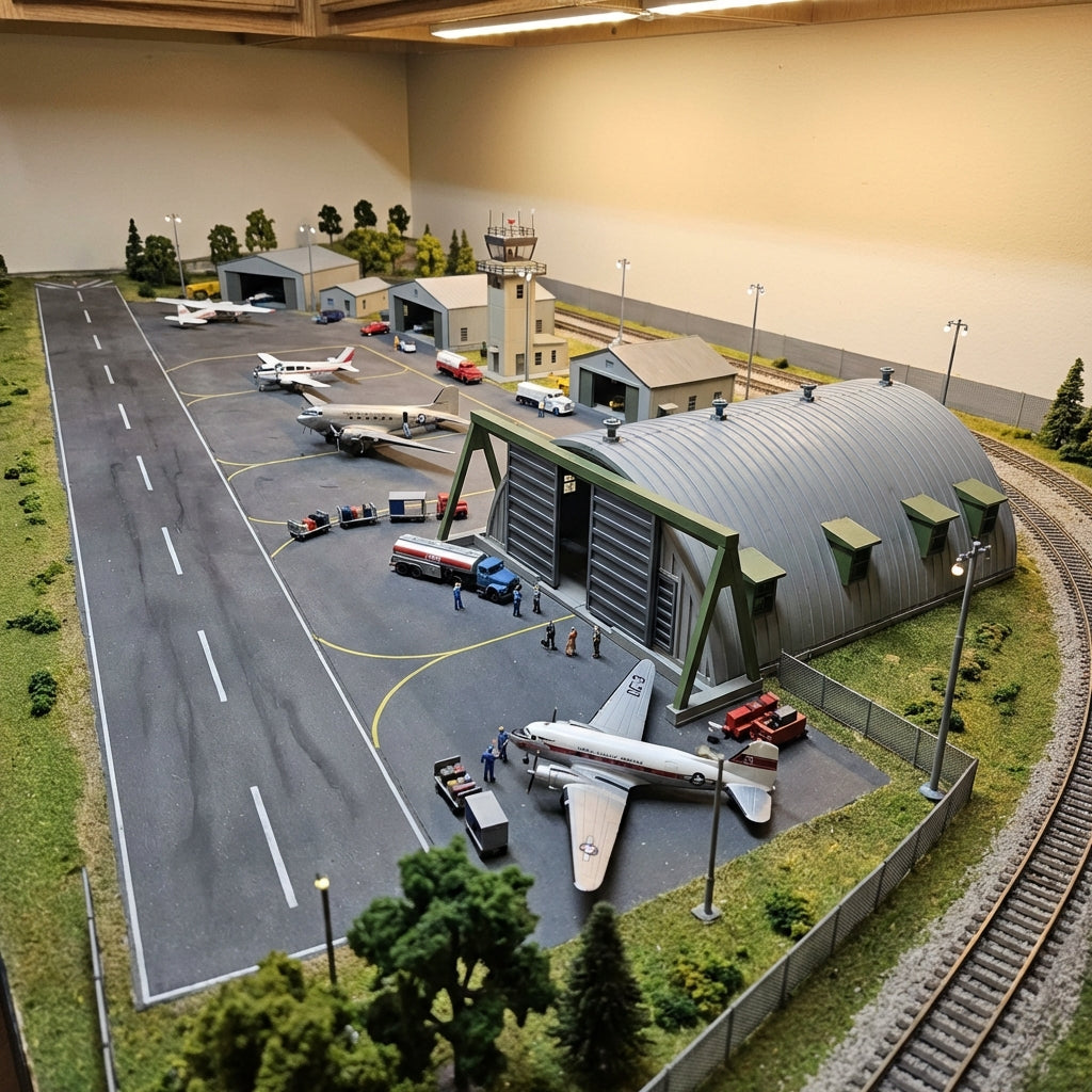 HO Scale Aircraft Hanger — Print Station 3d