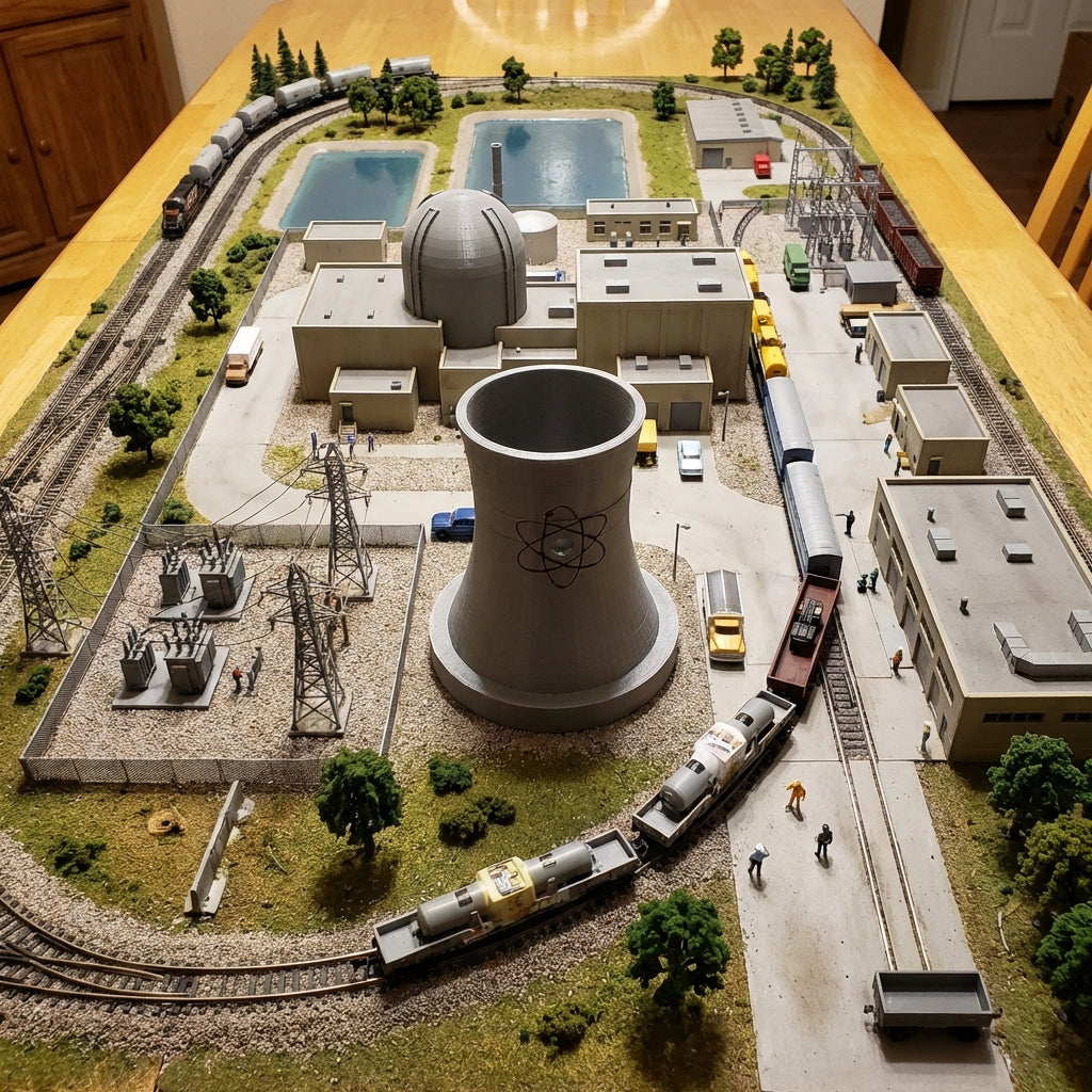 HO Scale Nuclear Power Plant Cooling Tower — Print Station 3d