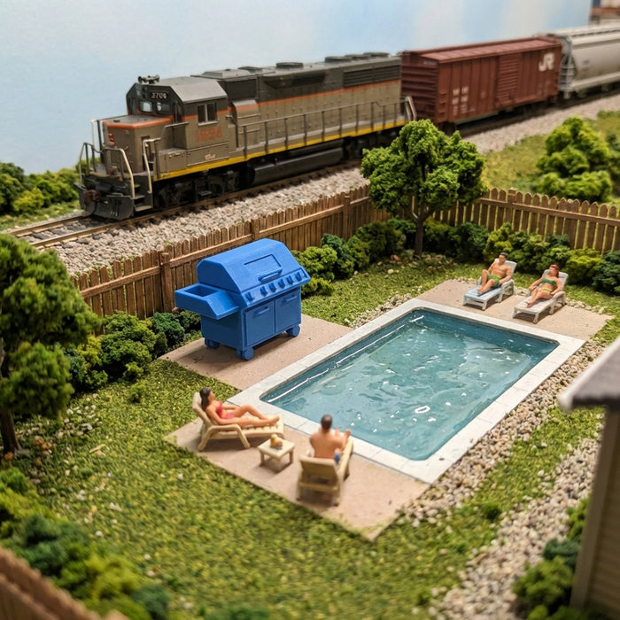 HO Scale  BBq Gas Grill w/LP tank