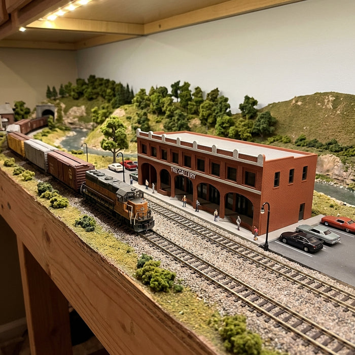 N Scale Down Town Gallery Building