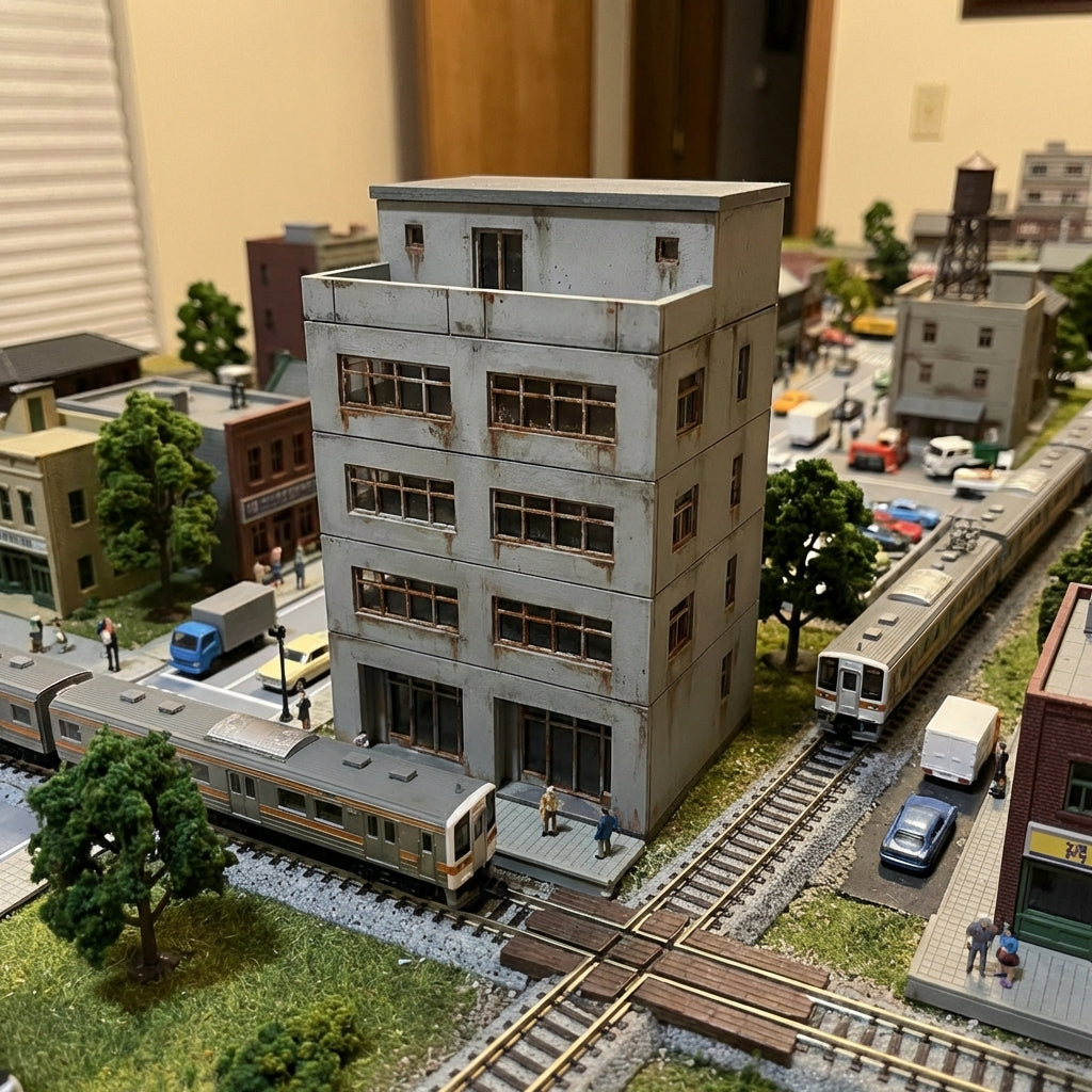 N Scale 5 Story Building II — Print Station 3d