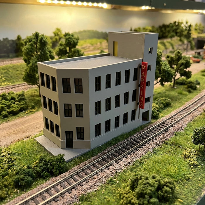 N Scale Building With Parking
