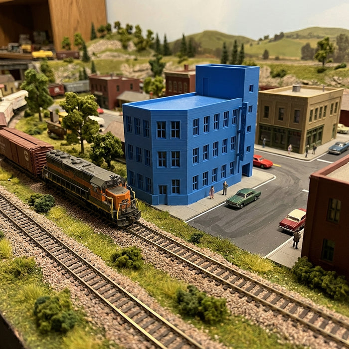N Scale Building With Parking