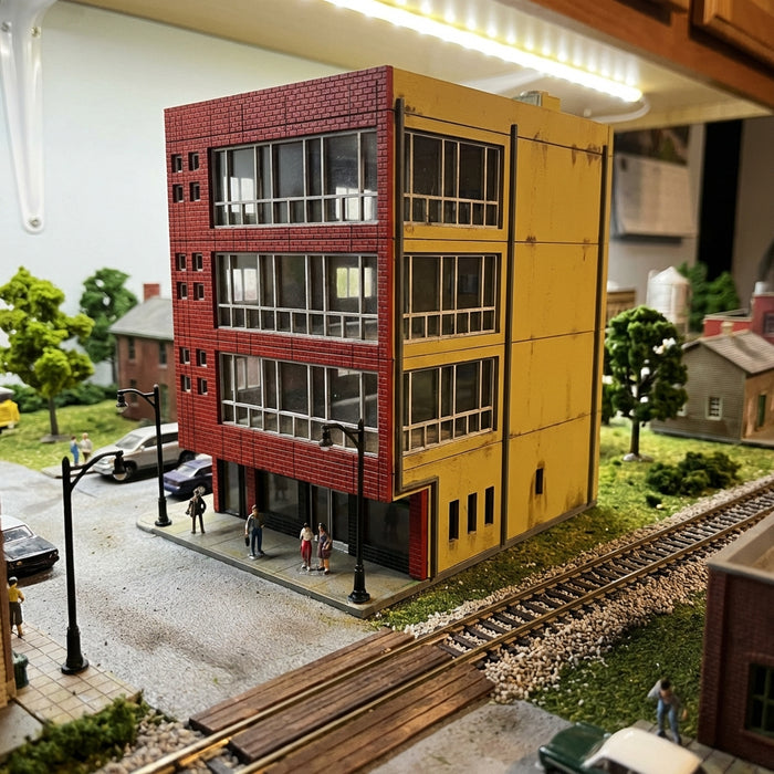 N Scale Office Build 4 Story W/AC