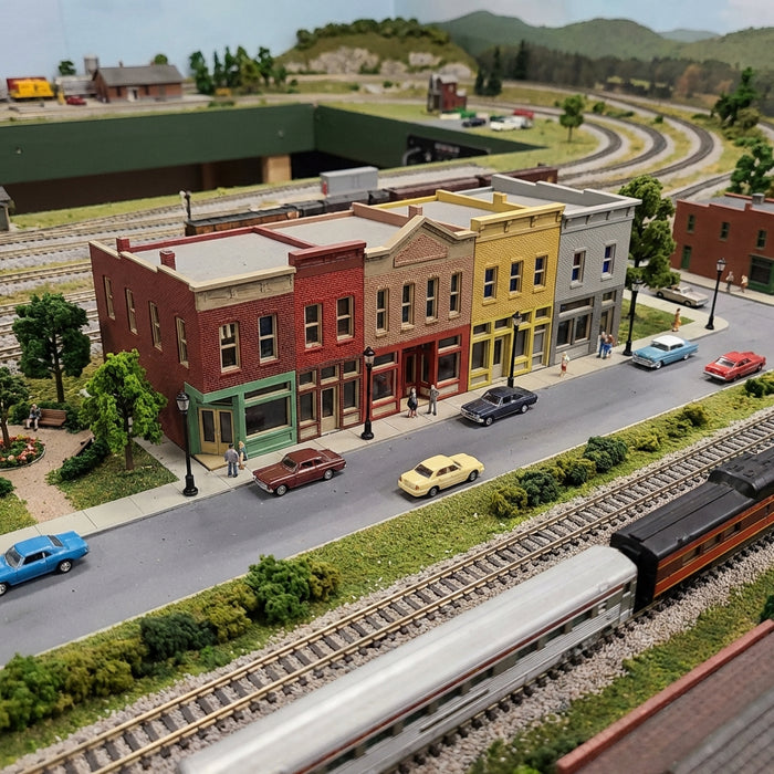 N Scale Market St Shopping Center