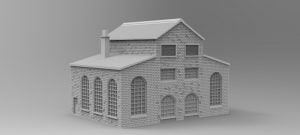 N Scale  "Large Factory "