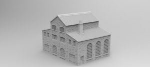 N Scale  "Large Factory "
