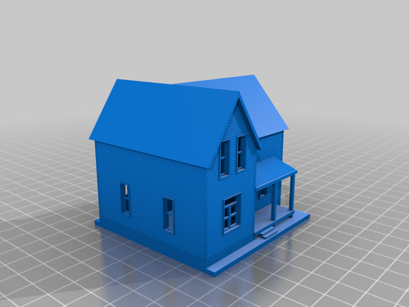 N Scale Farm House II — Print Station 3d